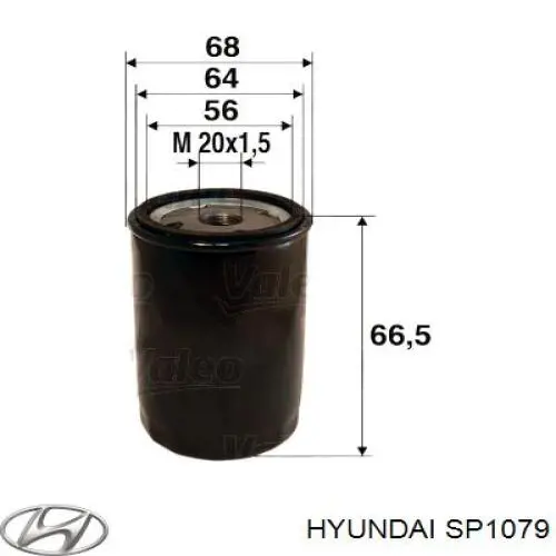 SP1079 Hyundai/Kia pastillas de freno delanteras