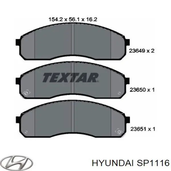 Comprar SP1116 Hyundai/Kia Pastillas delanteras de freno