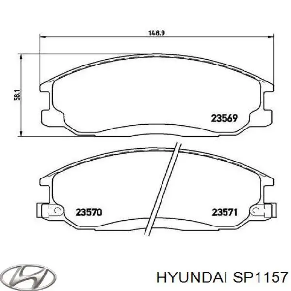 SP1157 Hyundai/Kia pastillas de freno delanteras