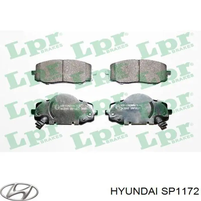 SP1172 Hyundai/Kia pastillas de freno delanteras