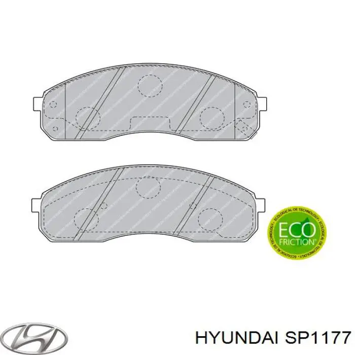 SP1177 Hyundai/Kia pastillas de freno delanteras