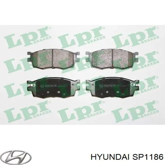SP1186 Hyundai/Kia pastillas de freno delanteras