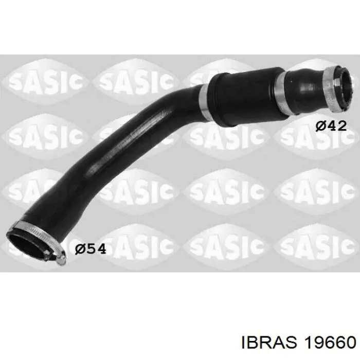 19660 Ibras tubo flexible de aire de sobrealimentación derecho