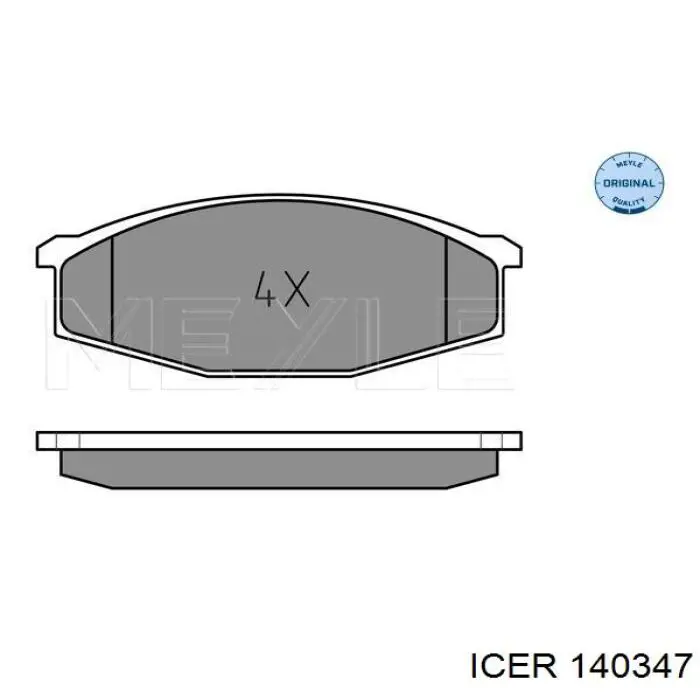 140347 Icer pastillas de freno delanteras