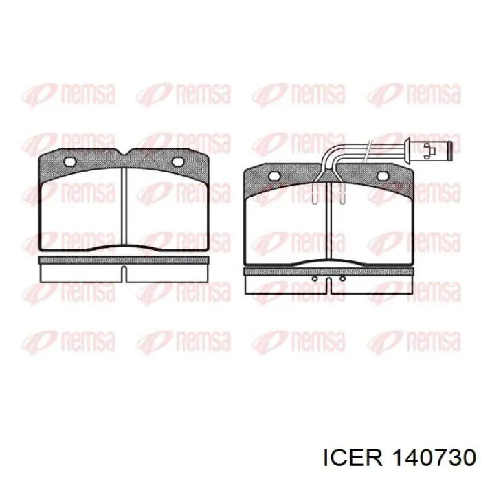140730 Icer pastillas de freno delanteras