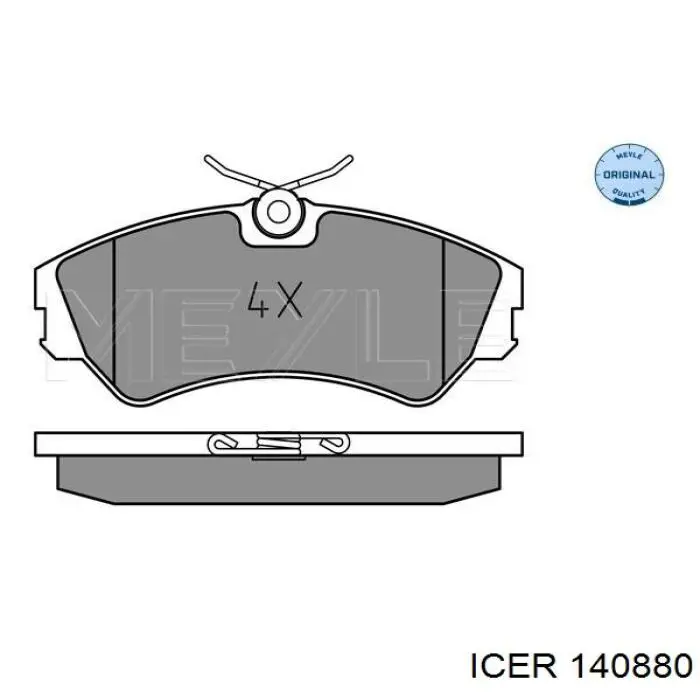 140880 Icer pastillas de freno delanteras