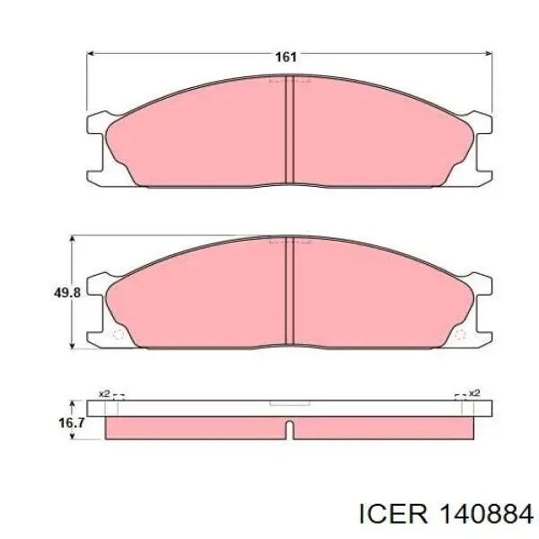 Pastillas de freno delanteras Nissan Terrano 1 WD21
