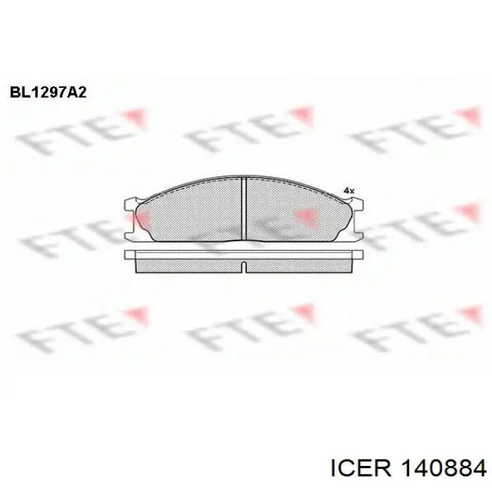Pastillas de freno delanteras Nissan Terrano 1 WD21