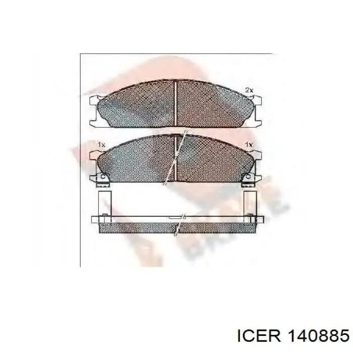 Pastillas de freno delanteras Nissan Terrano 1 WD21