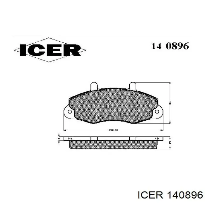 Pastillas de freno 140896 Icer