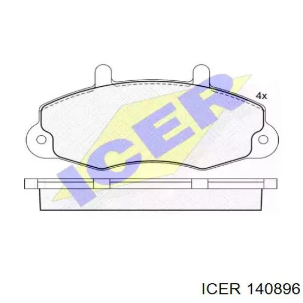 140896 Icer pastillas de freno delanteras