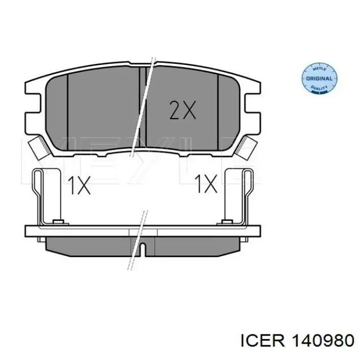 Pastillas traseras Icer 140980