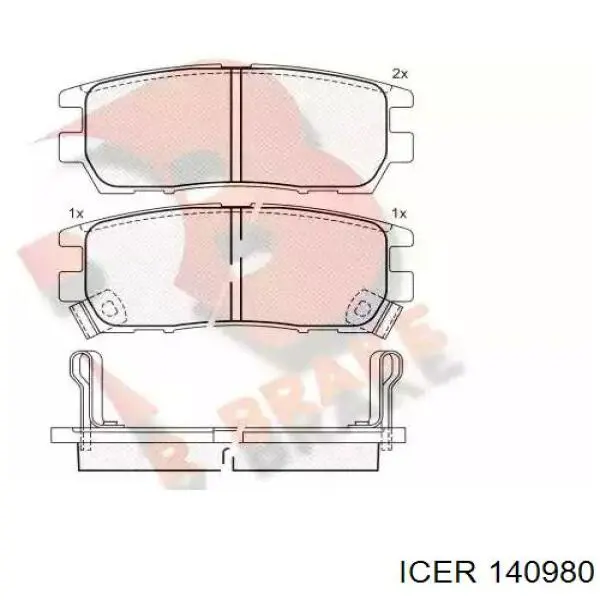 Pastillas traseras de freno Icer 140980 precio, desde 21,70 EUR
