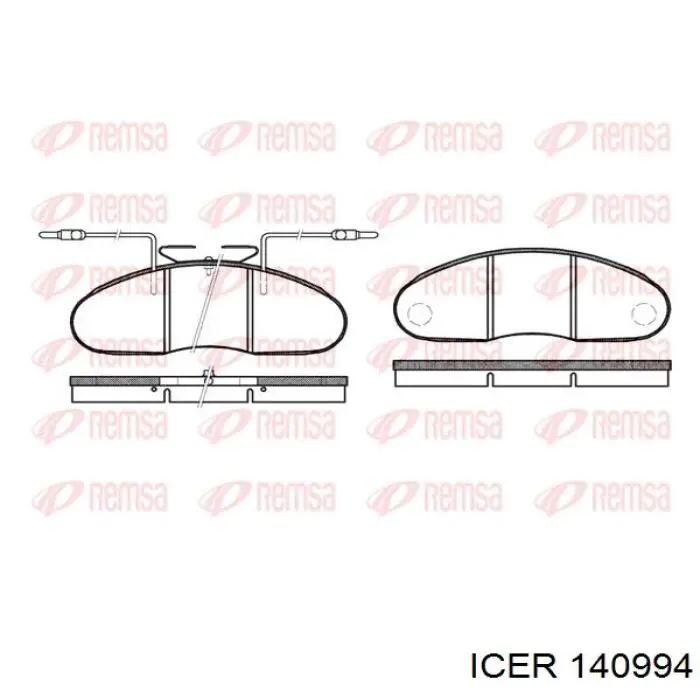 140994 Icer pastillas de freno delanteras