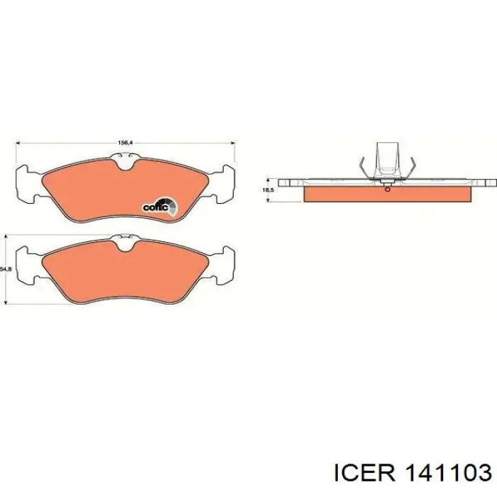 141103 Icer Pastillas freno traseras