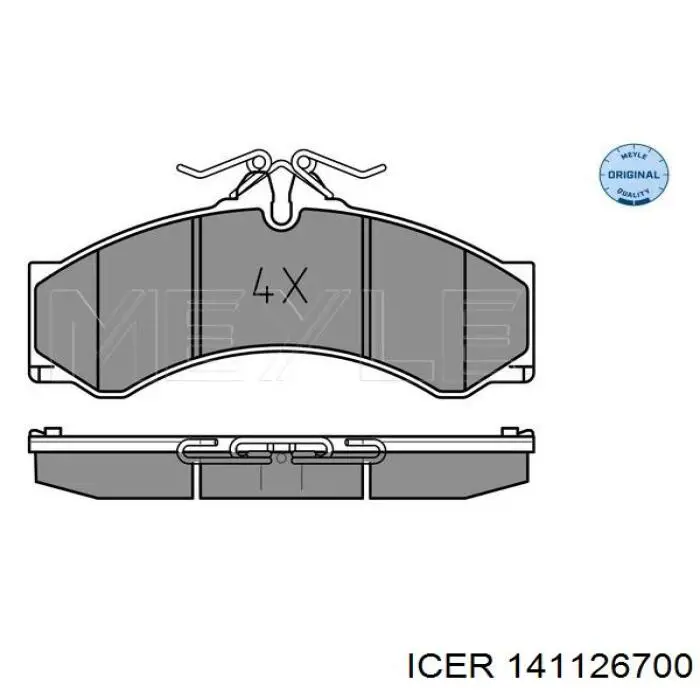 Pastillas de freno 141126700 Icer