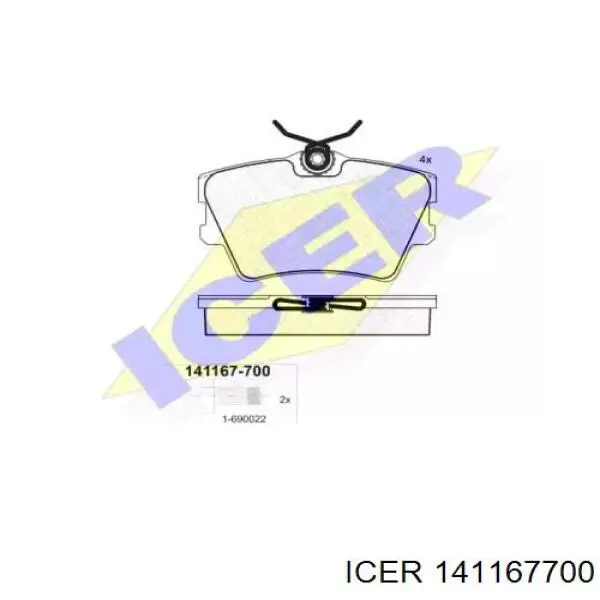 141167700 Icer Pastillas freno traseras