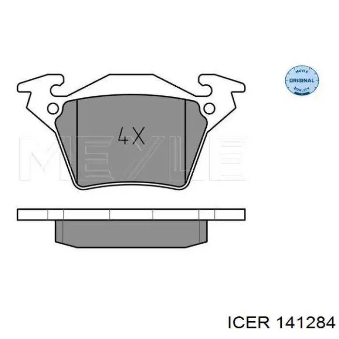 141284 Icer pastillas de freno traseras