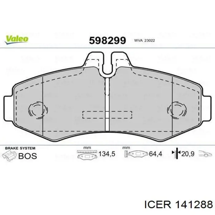 Comprar 141288 Icer Pastillas delanteras de freno
