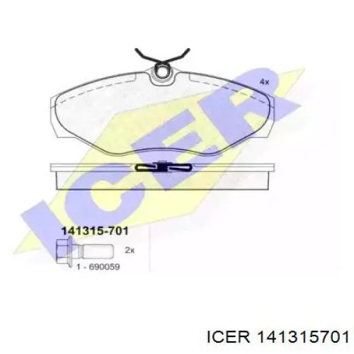 141315701 Icer Pastillas delanteras