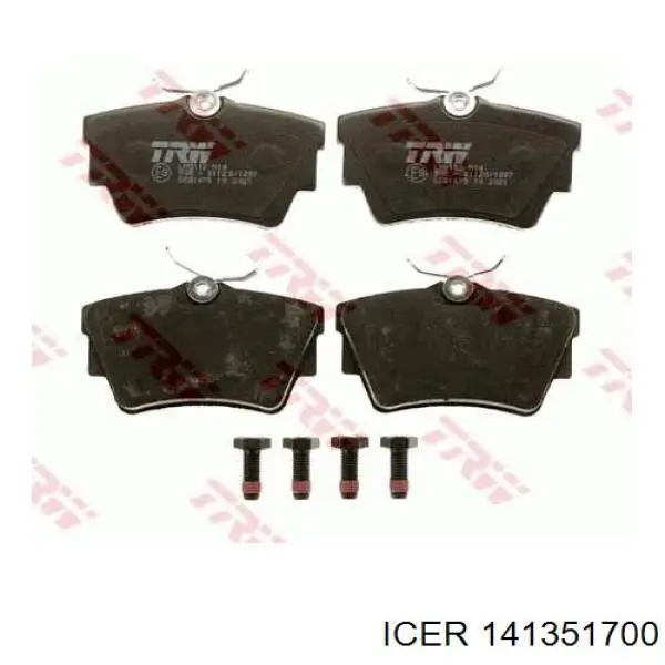 141351700 Icer Pastillas freno traseras