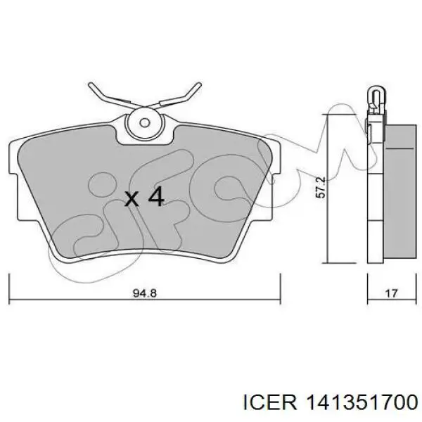 Pastillas traseras de freno Icer 141351700 precio, desde 19,10 EUR