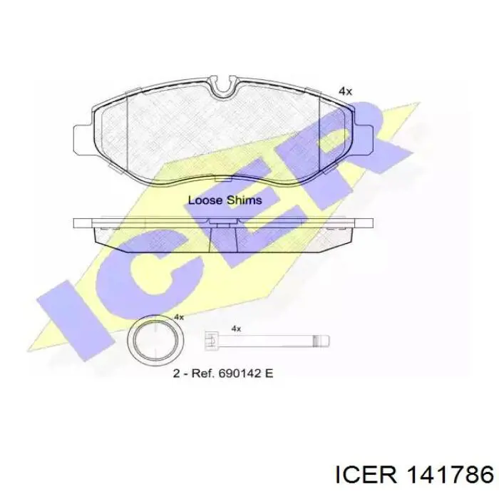 Comprar 141786 Icer Pastillas delanteras de freno