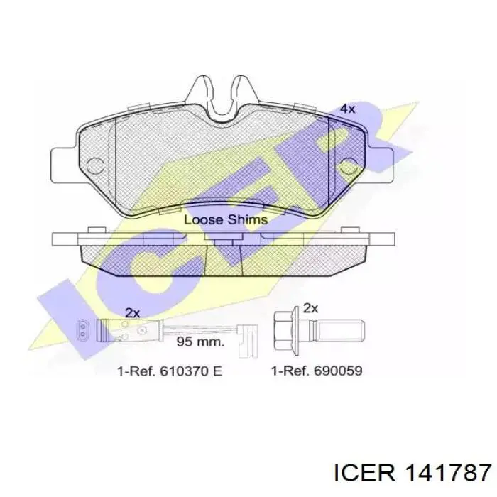 Pastillas traseras de freno Icer 141787 precio, desde 27,30 EUR