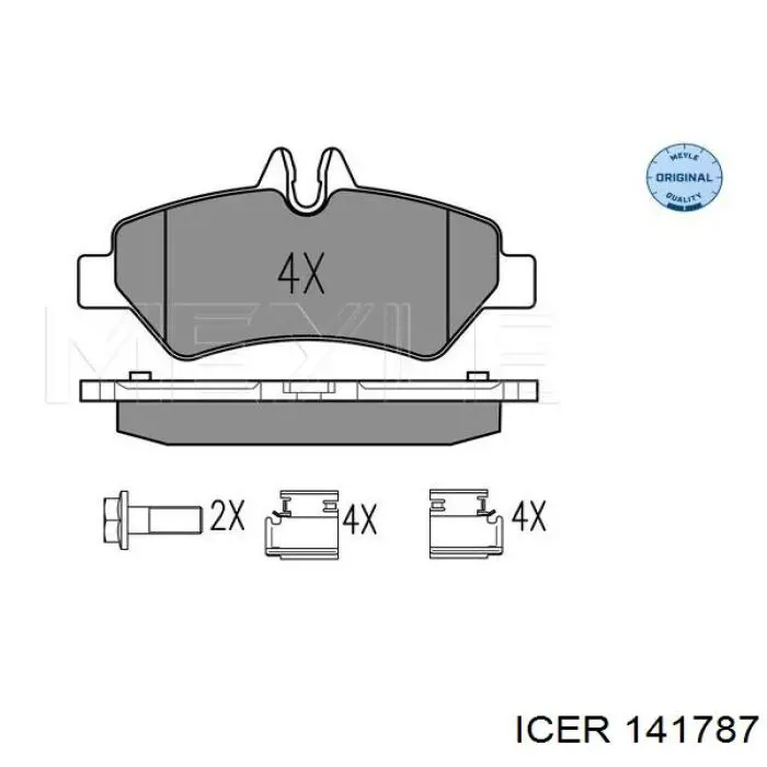 141787 Icer Pastillas freno traseras