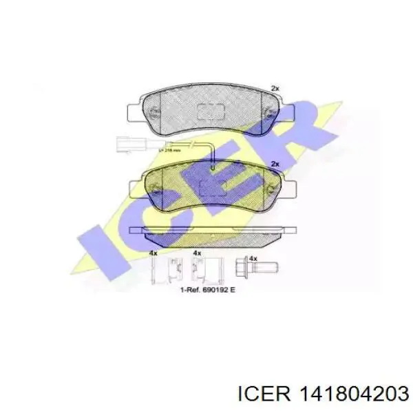 Comprar 141804203 Icer Pastillas de freno traseras