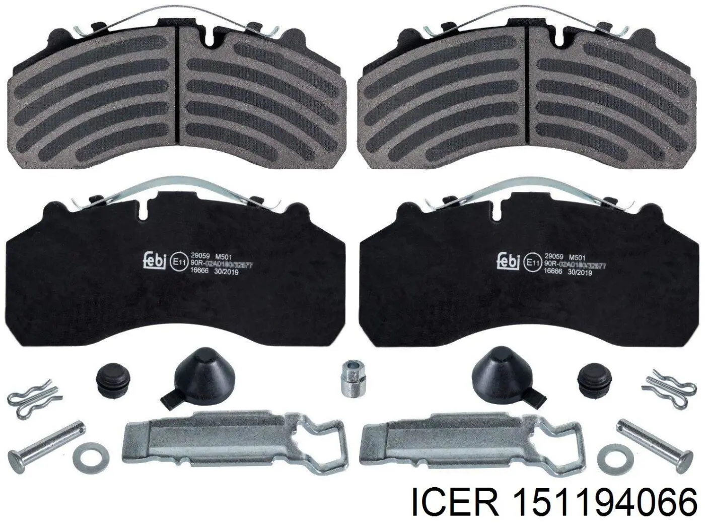 151194066 Icer Pastillas freno traseras
