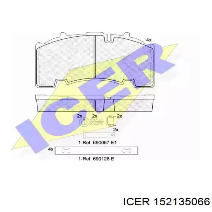 152135066 Icer Pastillas freno traseras