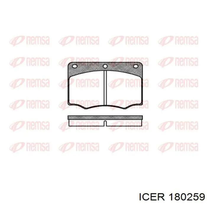 180259 Icer pastillas de freno delanteras