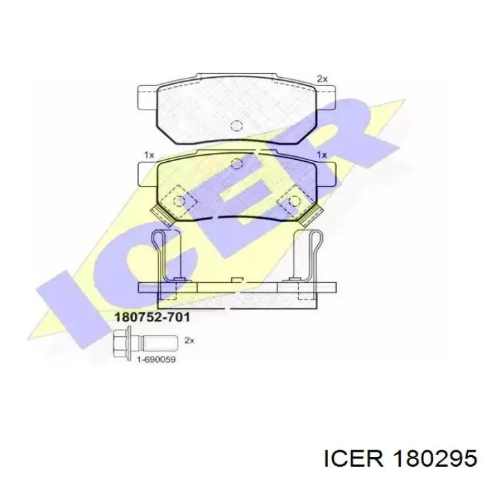 Pastillas de freno delanteras Icer 180295