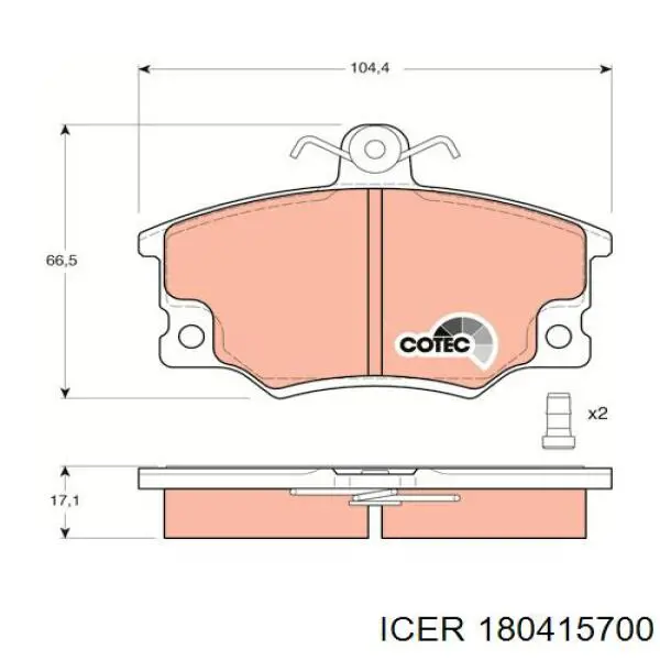 Pastillas de freno delanteras Fiat Tipo 160