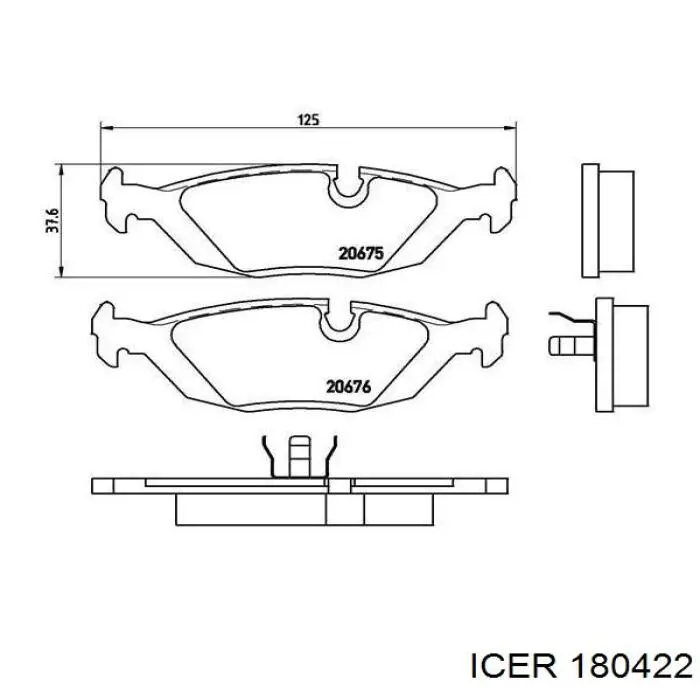 Pastillas de freno traseras BMW 5 E28