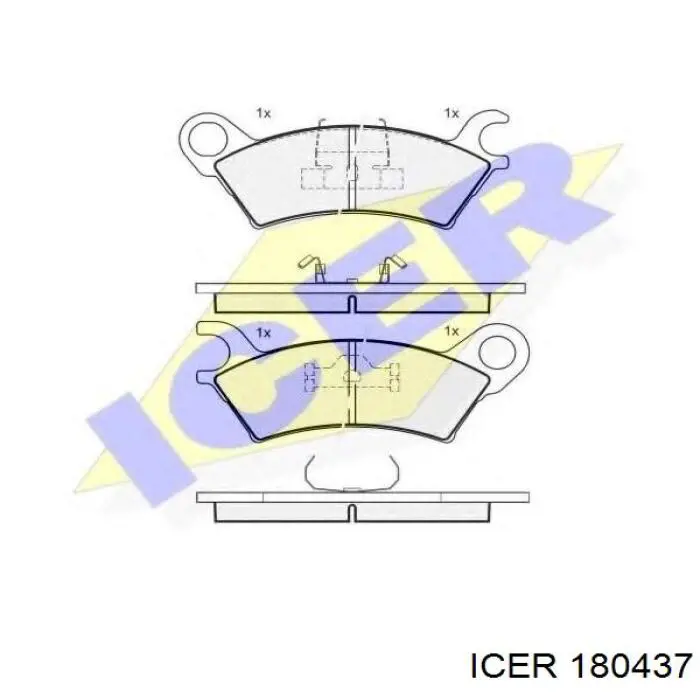 180437 Icer pastillas de freno delanteras