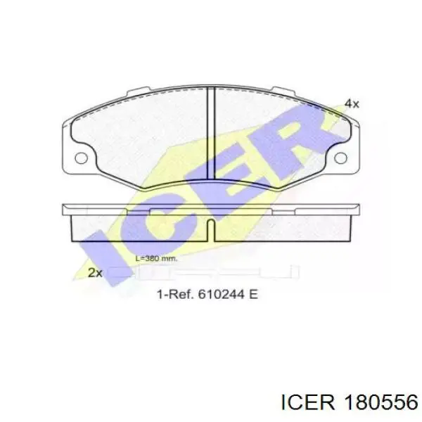 Pastillas de freno 180556 Icer