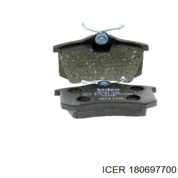 Comprar 180697700 Icer Pastillas de freno traseras