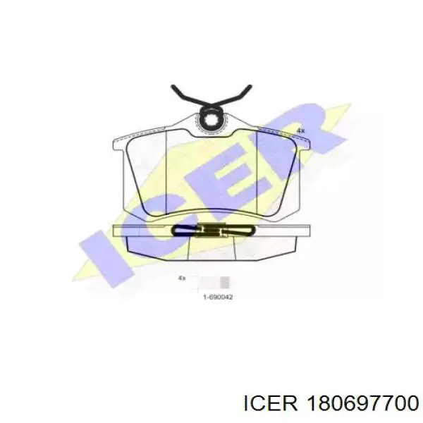 Pastillas de freno traseras 180697700 Icer