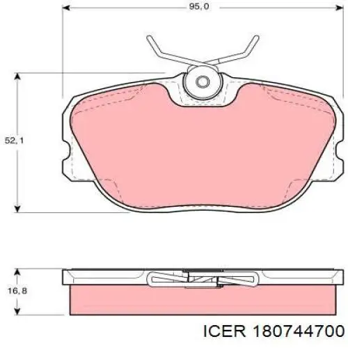 180744-700 Icer pastillas de freno delanteras