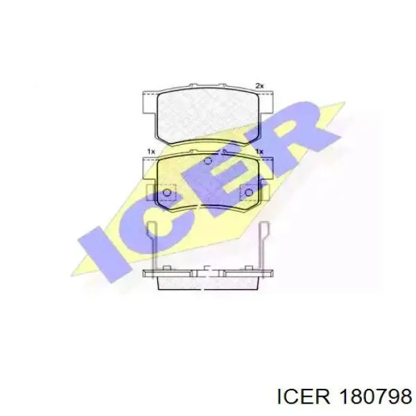 180798 Icer Pastillas freno traseras