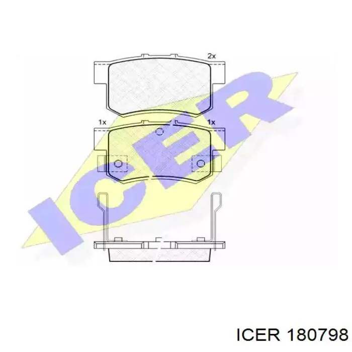 Comprar 180798 Icer Pastillas de freno traseras