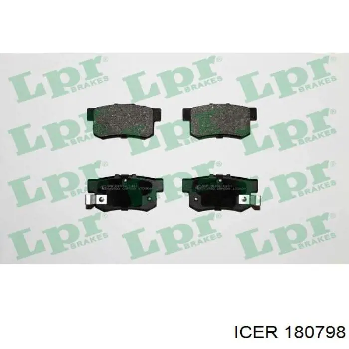 Pastillas de freno traseras 180798 Icer