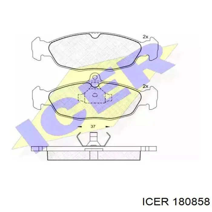 Comprar 180858 Icer Pastillas delanteras de freno