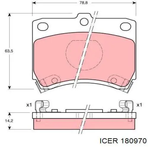 Pastillas de freno delanteras Mazda 323 BA