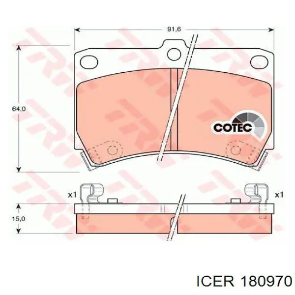 Pastillas de freno delanteras Mazda 323 BA