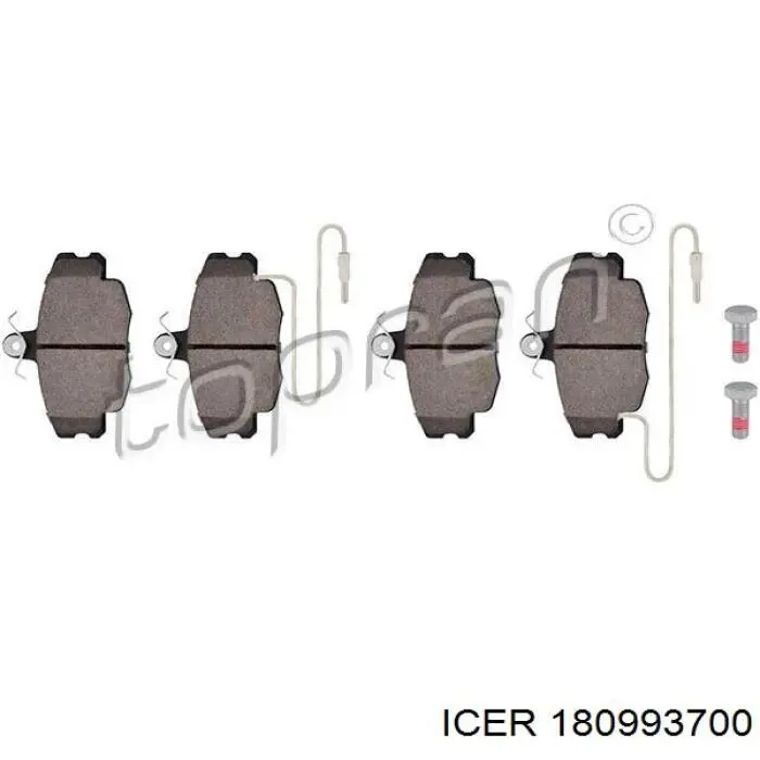 Pastillas de freno 180993700 Icer