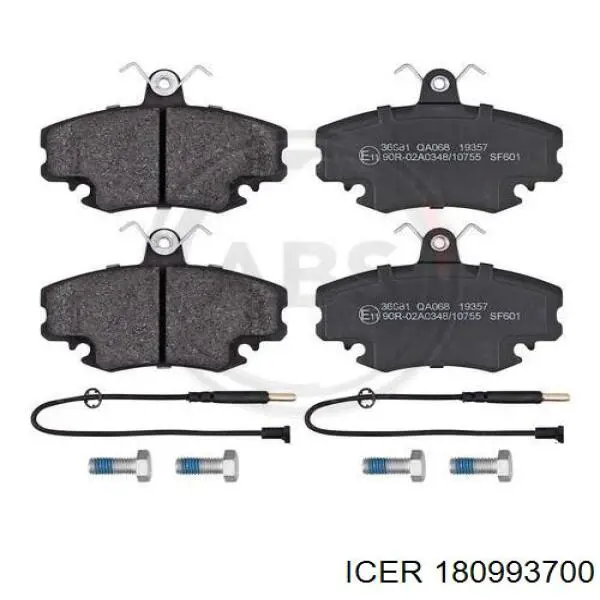 180993700 Icer Pastillas delanteras