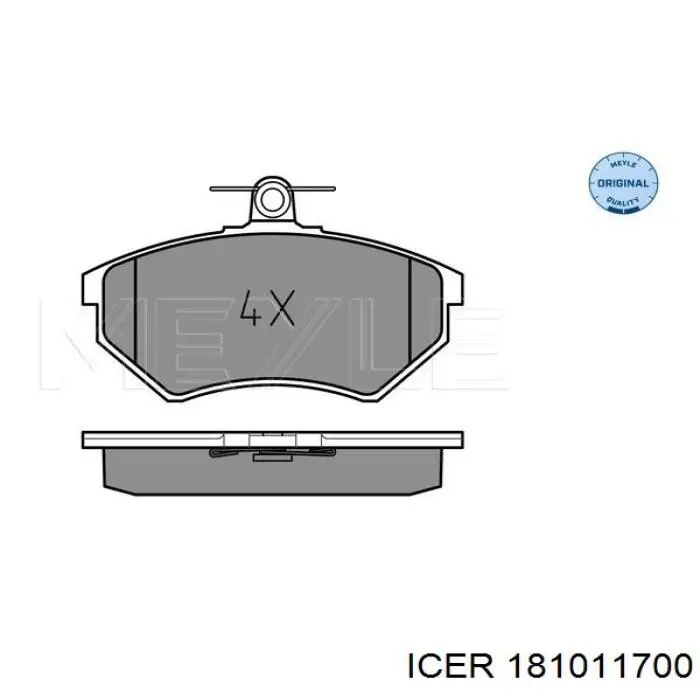 Pastillas de freno delanteras Seat Toledo 1 1L